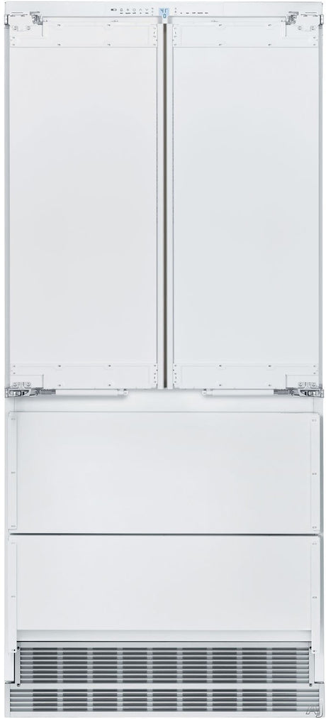 Liebherr HC-2082 LI-36"CUSTOM FINISH BTM MNT REF/FRZ sleek bottom mount refrigerator and freezer, luxury appliances.