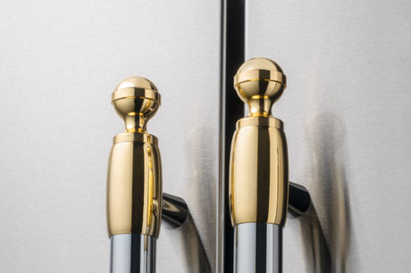 Bertazzoni DS2HERTGO BZ-DECOR SET 2 - GOLD FINISH decorative details on refrigerator handles