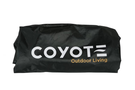 COYOTE CCVRPG-CT Premium Grill Cover for 20,000 BTU Portable Grill - black cover with logo for outdoor grill protection.