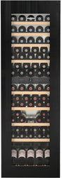 Liebherr HWGB-8300 LI-24"FULLY INTEGRATED DBLE ZONE WINE BL showcasing premium wine storage with clear glass door.