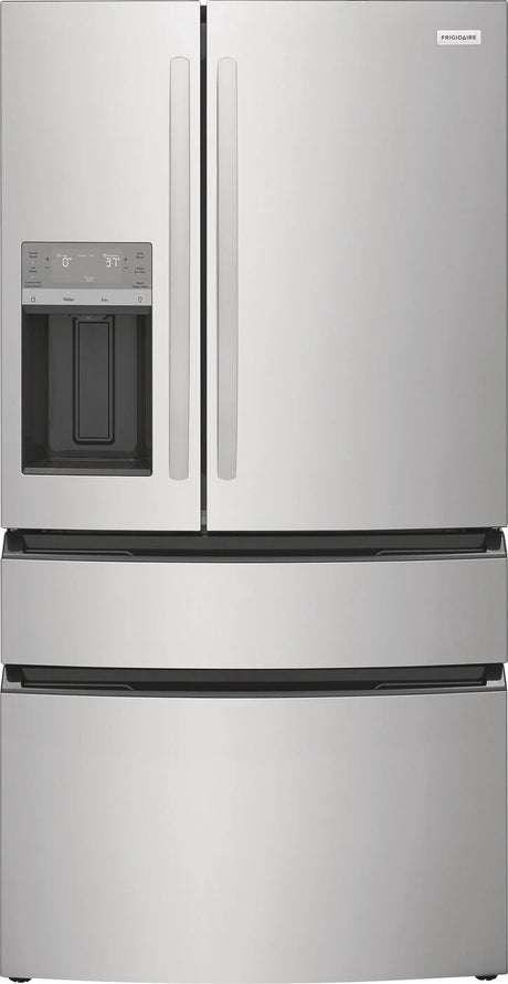Frigidaire FRMS274TAV - 26 Cu. Ft. Standard-Depth 4-Door French Door Refrigerator - Open Box in stainless steel finish.