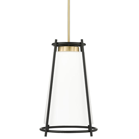 Millennium Lighting 21101-vb Milroe 60-Watt 1-Light Vintage Brass Pendant-Light Opal Glass with Etched Outside Shade