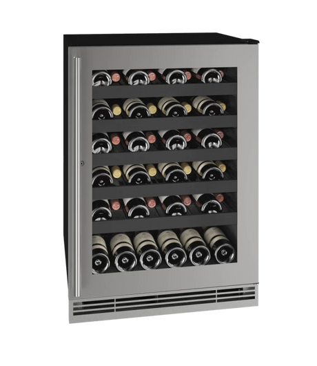 U-Line UHWC124-SG31A UL-WINE CAP 24" LOCK REV HINGE SS FR 115 wine cooler appliance from luxury appliances sale.
