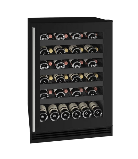 U-Line UHWC124-BG01A UL-WINE CAP 24" REV HINGE BLK FRAME 115V wine cooler, luxury appliances sale.