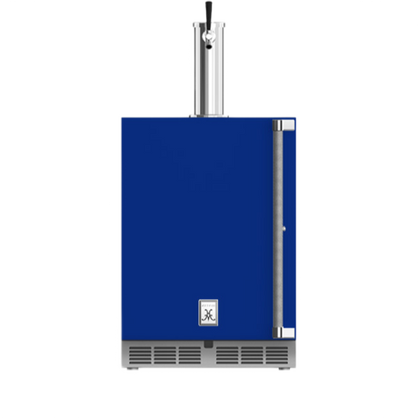 Hestan GFDSL241BU - OUTDOOR SINGLE FAUCET BEER DISPENSER, SOLID DOOR, WITH LOCK, LEFT HINGED, 24" - BLUE