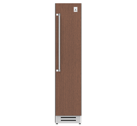 Hestan KFCR18OV - FREEZER COLUMN, RIGHT HINGED, 18" (OVERLAY) elegant design with wood finish and sleek handle.