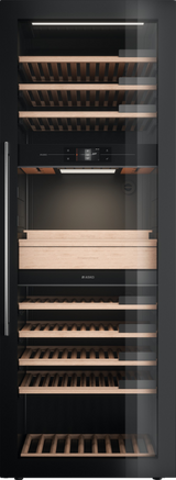 ASKO WCN311942G Freestanding or Fully Integrated Wine Storage, 3 Temp Zones, 190 Bottles, Serving Area, Soft Black Stainless.