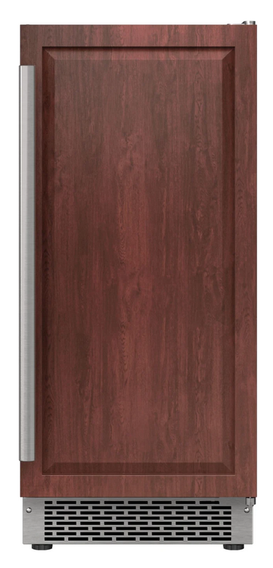 Avallon AIMG151PPRIRH - 15-inch Gourmet Ice Maker with Drain Pump, Panel Ready, Right Hinge in wood finish.